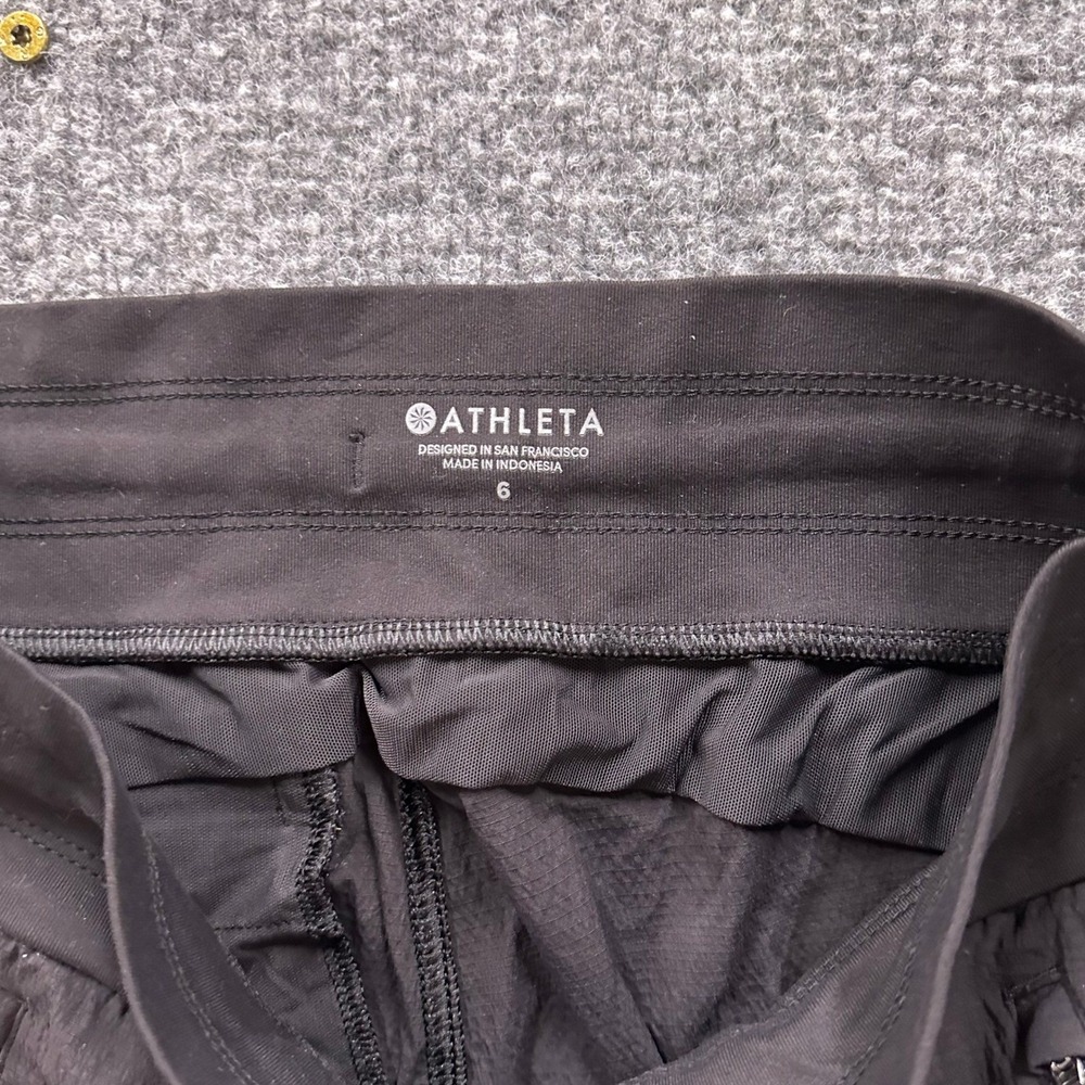 Athleta Joggers Womens Size 6 Black Ripstop Tapered Hiking Athletic Pants - Picture 6 of 9